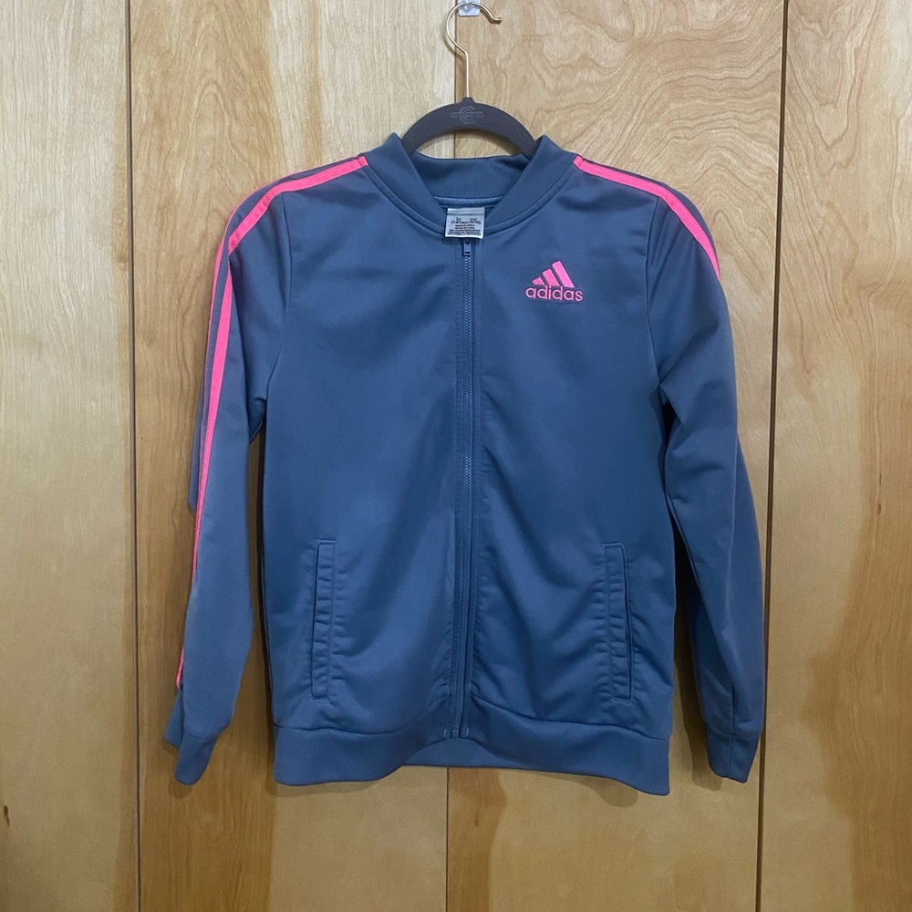 Adidas Girls zip up crewneck